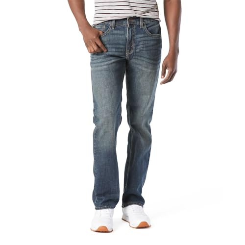 Levi Strauss Signature Gold Men's Relaxed Fit Flex Jeans (Available in Big & Tall), Headlands, 36W x 32L