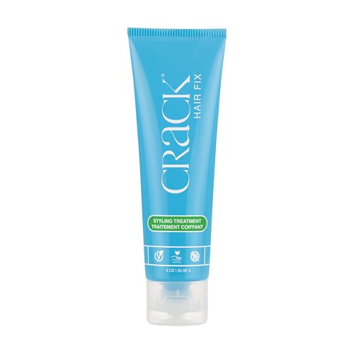 Crack Hair Fix Air Dry Cream - Multi-Tasking, Anti-Frizz, Leave-In Styling Balm with Protection from Humidity, Chlorine, Heat Treatments & Sun, 3 oz