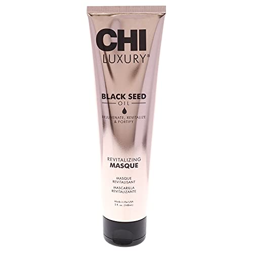 CHI Luxury Black Seed Oil Revitalizing Masque, Deep Conditioning Treatment Creates Soft, Healthy Hair, Sulfate, Paraben & Gluten-Free, 5 Fl Oz