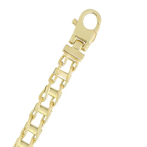 Floreo 14k Yellow Gold 5mm Railroad Link Chain Necklace, 20 Inch