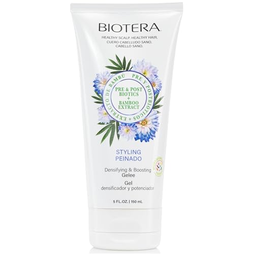 Biotera Densifying & Boosting Styling Gelee for Fine, Thin Hair - Boosts Volume for Fuller, Thicker Hair, Lightweight Hold, Adds Body & Shine, Color-Safe, Vegan, 5.1 Fl Oz