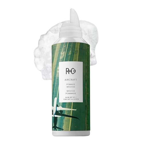 R+Co Aircraft Pomade Mousse - Lightweight Volume & Texture Foam, 5.6oz