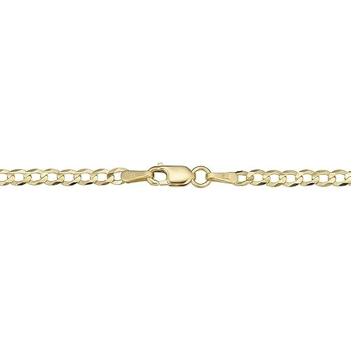 SHOP WGS 2.5 MM 10K Solid Gold Cuban Link Chain for Men & Women