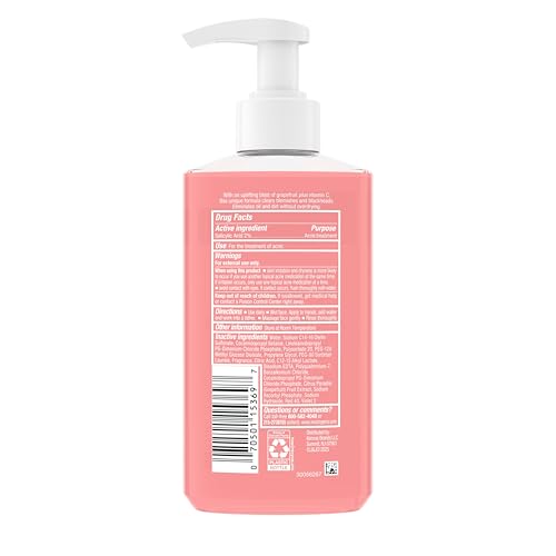 Neutrogena Oil Free Pink Grapefruit Acne Face Wash, 9.1 fl oz