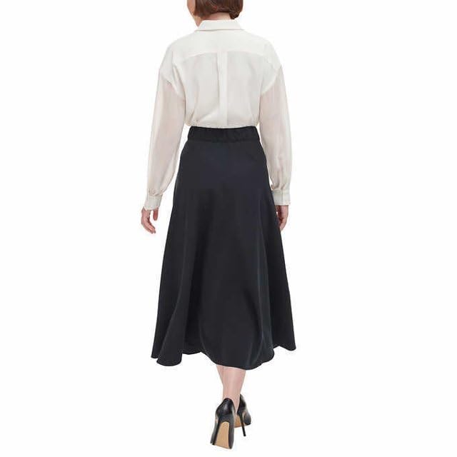 DKNY Ladies' Stretch Back Waist Maxi Skirt, Black 14