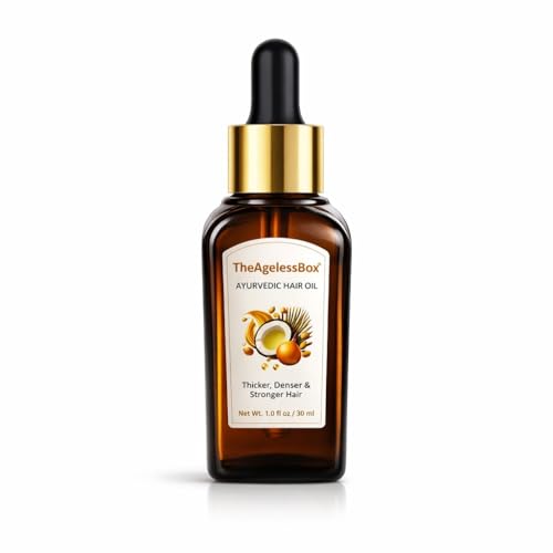 Ayurvedic Hair Growth Oil – Amla, Bhringraj & Argan – Reduces Hair Fall & Dry Scalp, Strengthens Roots, Supports Hair Growth, Tames Frizz – Vegan, Cruelty-Free – 50ml
