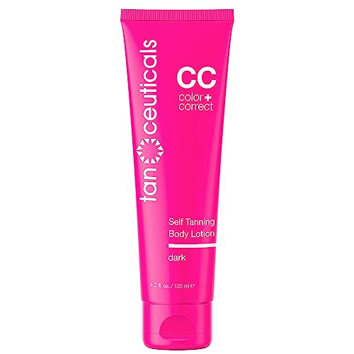 Tanceuticals Self Tanner - Dark Self Tanning Lotion for Body - Gives Natural Looking & Long Lasting Sunless Tan – Quick Fake Tan, Bronze Glow - Fresh Coconut Scent & Healthy Ingredients (Dark)