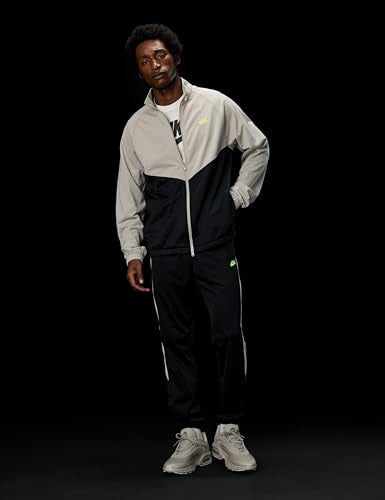 Nike Men's Windrunner Tracksuit, Black/Moon Particle/Volt, X-Large