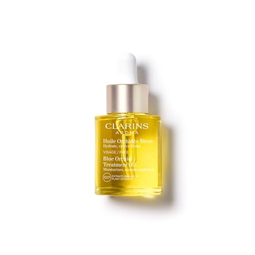 Clarins Blue Orchid Face Oil Treatment | Skin is Immediately Hydrated*, Revitalized and Toned | Restores Radiance | Visibly Minimizes Fine Lines | 100% Natural Plant Extracts | Dry Skin Type