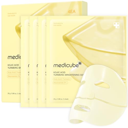 medicube Jelly Gel Mask with Brightening Kojic Acid Turmeric, 4EA