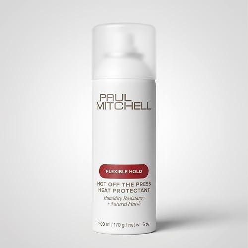 Paul Mitchell Hot Off The Press Heat Protectant, Humidity Resistance, Flexible Hold + Natural Finish, For All Hair Types, 6 oz
