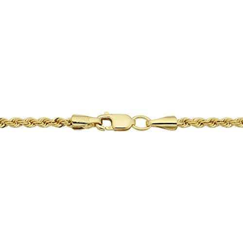 Kooljewelry Womens Rope Chain - 14k Gold Filled Rope Chain Bracelet