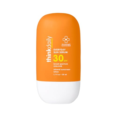 Thinkdaily Everyday Sun Serum SPF 30, Mineral Sunscreen for Face, 1.7 Fl Oz