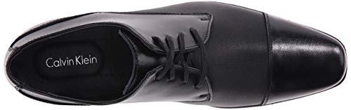 Calvin Klein Men's Bram Oxford, Black Diamond Leather, 9