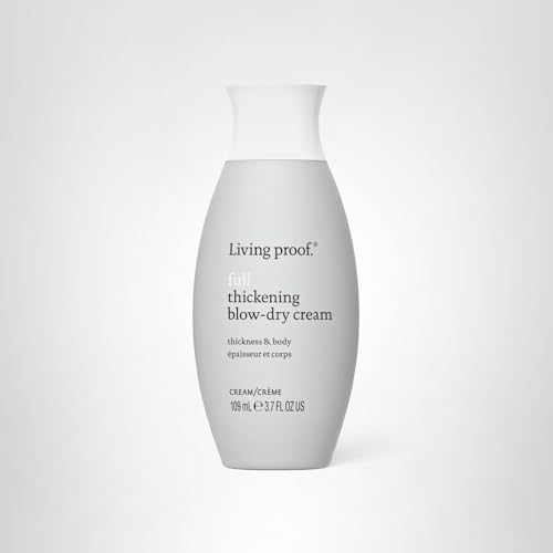 Living Proof Full Thickening Blow-Dry Cream – All-Day Fullness, Shine, Lightweight Conditioning, Heat Protection for Fine or Flat Hair, 4 oz