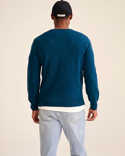 The Original Cashmere Crewneck Sweater Men's (US, Alpha, X-Large, Regular, Regular, Peacock Blue)