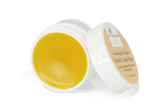 Bee Naturals Nail & Cuticle Balm - Cocoa Butter & Beta Carotene Blend for Strong, Smooth Nails - luscious natural tangerine fragance Shea Butter & Beeswax Cruelty-Free Nail Care