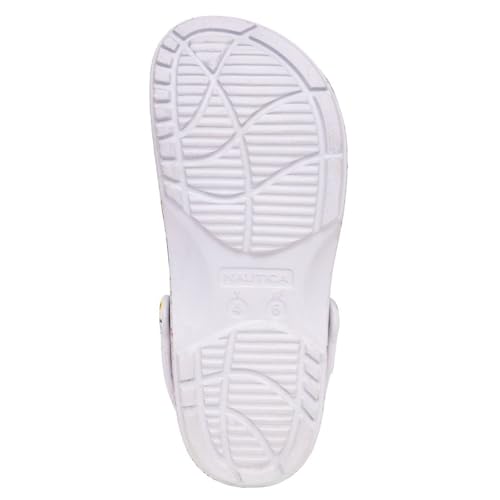Nautica Women's Clogs - Athletic Sports Sandal - Water Shoes Slip-On With Adjustable Back Strap With Open Slits - Beach Sports Summer Shoe-River Edge-Lily Print-9