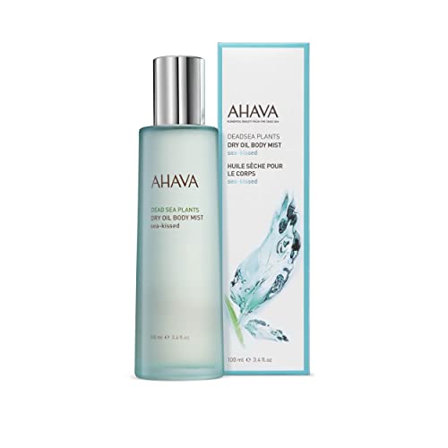 AHAVA Dead Sea Plants Dry Oil Body Mist, Sea-Kissed - Nourishes, Softens & Glows Skin, Gives Radiance & Strengthens Skin's Barrier, Enriched with Osmoter blend, Jojoba Seed Oil & Vitamin E, 3.4 Fl.Oz