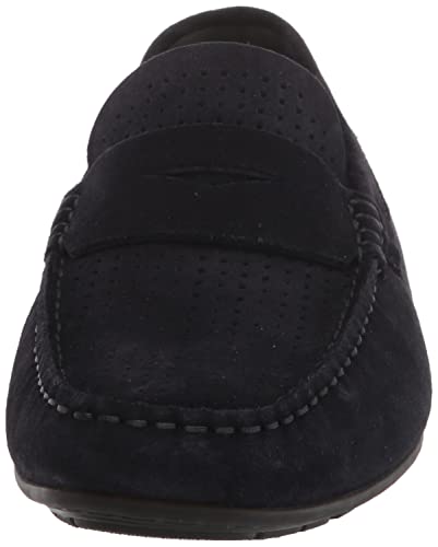 HUGO Women's Dandy Moccasin Loafer, 12 US, Sky Captain Navy