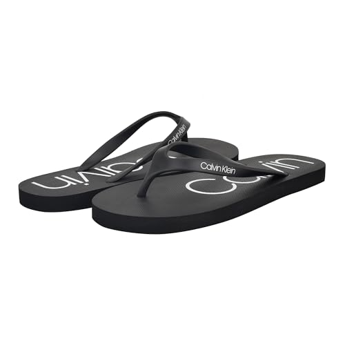 Calvin Klein Women's Salma Flip Flop, Black, 8