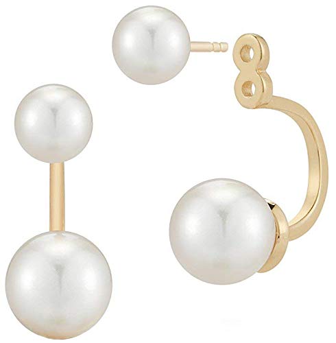 MATEO New York Womens Pearl Stud w Pearl Ear Jacket