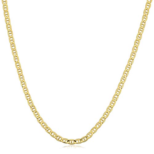 Womens Mariner Link Chain Necklace - 10k Yellow Gold Mariner Chain Necklace