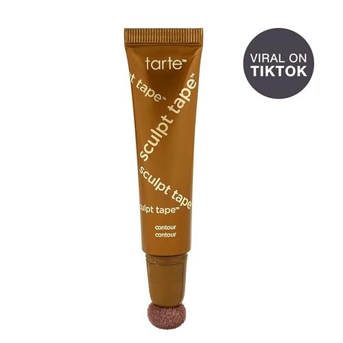 tarte sculpt tape contour – Lightweight Cream Bronzer with Shea Butter for Blendable, Buildable Contour & Natural Looking Sculpted Glow, Vegan & Cruelty-Free, full size, soft bronze