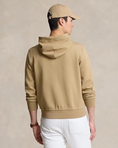 POLO RALPH LAUREN Double Knit Tech Fleece Hoodie (US, Alpha, X-Large, Regular, Regular, Luxury Khaki)