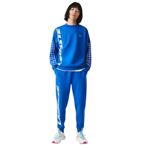 Lacoste Men's Slim Fit Oversized Branded Trackpants, Marina, Medium