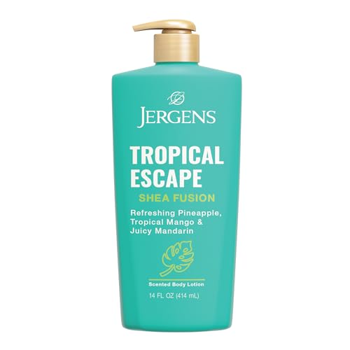 Jergens Shea Fusion Tropical Escape Body Lotion, Shea Butter, 14 fl oz