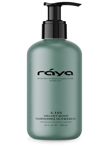 Raya Velvet Body Nourishing Seaweed Oil 16 oz (S-105) | Hydrating and Nourishing Body Treatment | Made with Natural French Seaweed Oil, Vitamins, and Minerals