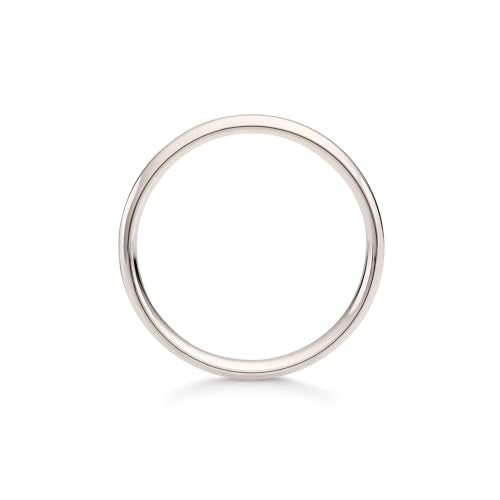 Oxford Ivy Wedding Band Solid 10K White Gold 5mm Comfort Ring, Size 10