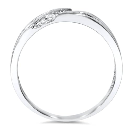 Pompeii Mens Real Diamond 14k White Gold Wedding Ring Band New - Size 10