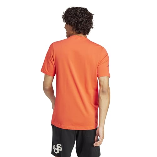 adidas Men's Graphic Printed T-Shirt, Bright Red, Large
