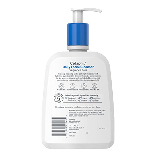 Cetaphil Daily Facial Cleanser, Oily & Combination Skin, 16oz
