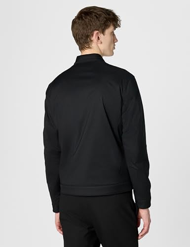 Michael Kors Men's Nylon Racer Jacket, Black, M