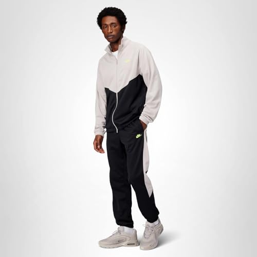 Nike Men's Windrunner Tracksuit, Black/Moon Particle/Volt, X-Large