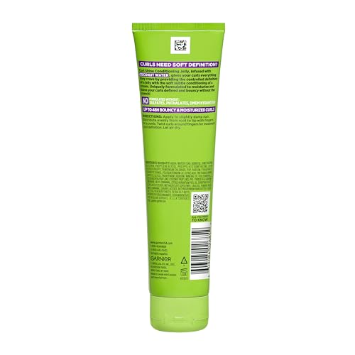 Garnier Fructis Curl Shine Conditioning Hair Gel, Frizz Control for Curly, Wavy, and Coily Hair, Extra Strong Hold for Up to 48 HRs of Bouncy, Moisturized Curls, 5.1 Fl Oz (Packaging May Vary)