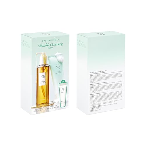 Beauty of Joseon Double Cleansing Duo With Glass Skin Moisturizer Gift | Daily Korean Skincare Face Cleansers for All Skin Types, Gentle Gel Cleanser and Lightweight Cleansing Oil 210 ml, 100 ml