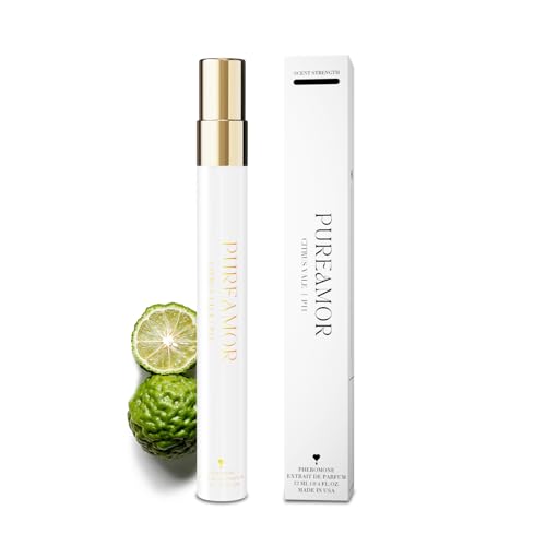 PUREAMOR Pheromone Perfume for Women, Citrus Vale Extrait de Parfum - Long Lasting Bright Citrus Scent, 30% High Concentration, Travel Size Fragrance Spray, 0.4 oz / 12ml