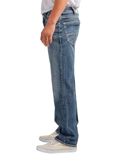 Silver Jeans Co. Men's Grayson Classic Fit Straight Leg Jeans, Dark Wash SDK312, 34W x 32L