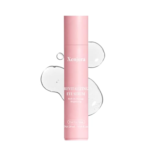Retinol & Caffeine Under Eye Roller Serum | Xenjura Cooling Eye Cream for Puffy Eyes & Dark Circles | Anti Aging Wrinkle Remover for Fine Lines | Vegan Skincare (20ml / 0.7 fl oz)