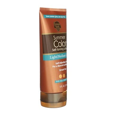 Banana Boat, Summer Color Self-Tanning Lotion, Light/Medium Color, for all Skin Tones, 6 oz Tube