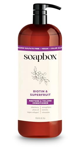 Soapbox Biotin & Super Fruit Conditioner for Volume, 33.8 oz