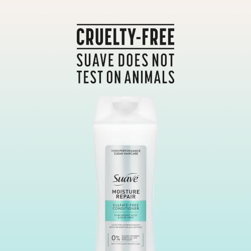 Suave Moisture Repair Conditioner, Hyaluronic & Aloe, 12.6 fl oz, 6-Pack