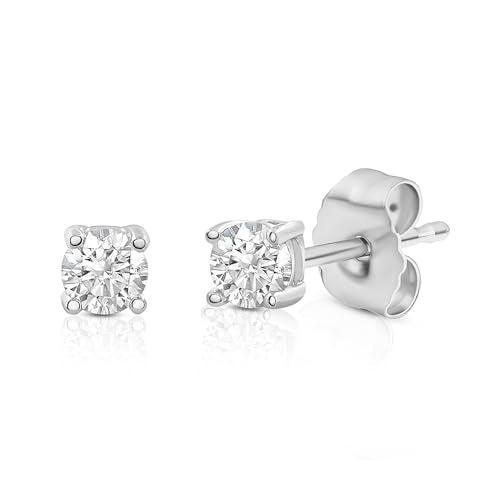 Amazon Essentials 0.25 to 1 Carat IGI Certified Solitaire Lab Grown Diamond Stud 14k Gold 4 Prong Round Cut Earrings (G-H Color VS1-VS2 Clarity)