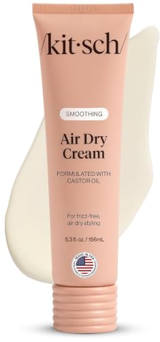 Kitsch Smoothing Air Dry Cream – With Castor Oil & Coconut Oil - 5.3 oz