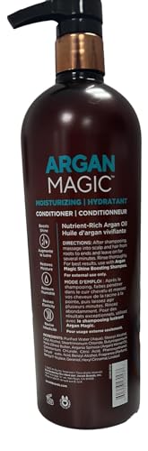 Argan Magic Moisturizing Conditioner - Detangle, Hydrate, and Repair Dry and Chemically-Damaged Hair Types | Nutrient-Rich, Paraben Free (32 oz)