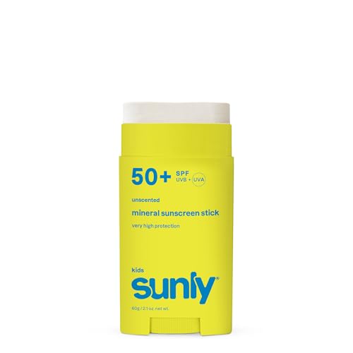 ATTITUDE Kids Mineral Sunscreen Stick SPF 50, Broad Spectrum Zinc Oxide, EWG Verified, Non-Nano, Mess-Free Stick for Face & Body, Lightweight Non-Greasy, Vegan, Unscented, 2 Oz